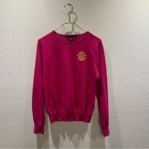 Ralph Lauren Sport Pima Cotton Sweater with embroidered logo SZ L